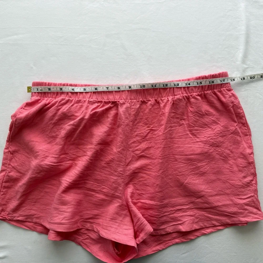 Show Me Your Mumu Hendrix Shorts XL Coral Pink Linen‎ Blend High Waist EXCELLENT